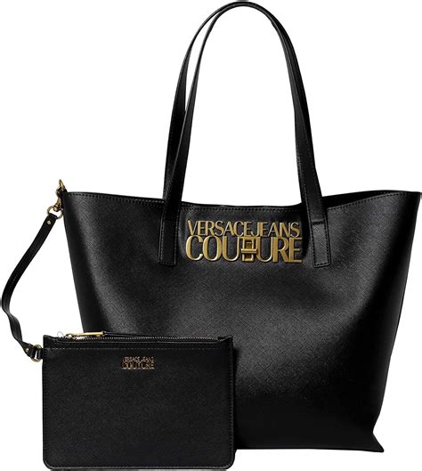 versace jeans black tote|Versace Jeans bag price.